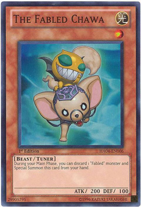 Yu-Gi-Oh Card - HA04-EN006 - THE FABLED CHAWA (super rare holo) (Mint)