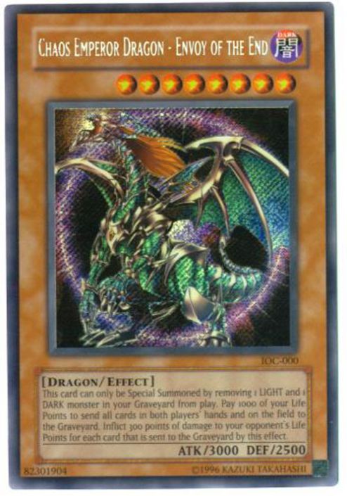 yugioh envoy cards Chaos Emperor Dragon - of the End EN025 1st Edition Rare single card Black Luster Soldier-Envoy of the