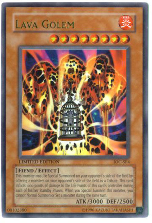 Yu-Gi-Oh Card - IOC-SE4 - LAVA GOLEM (ultra rare holo) (Mint):  Sell2BBNovelties.com: Sell TY Beanie Babies, Action Figures, Barbies, Cards  & Toys selling online