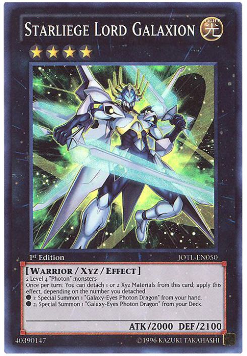 Yu-Gi-Oh Card - JOTL-EN050 - STARLIEGE LORD GALAXION (super rare holo)  (Mint)