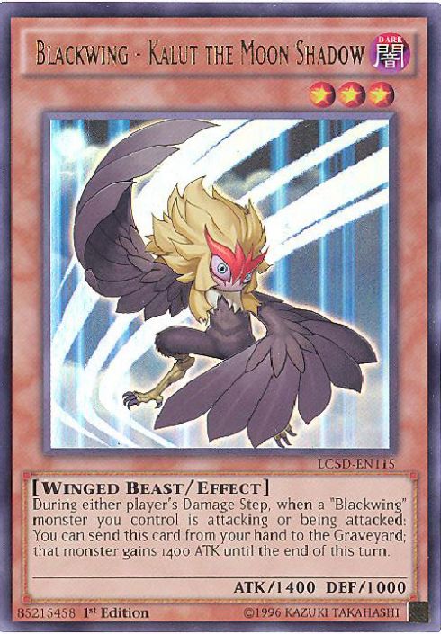 Yu-Gi-Oh Card - LC5D-EN115 - BLACKWING - KALUT THE MOON SHADOW (ultra rare  holo) (Mint): Sell2BBNovelties.com: Sell TY Beanie Babies, Action Figures,  Barbies, Cards & Toys selling online