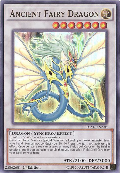 Yu-Gi-Oh Card - LC5D-EN238 - ANCIENT FAIRY DRAGON (ultra rare holo) (Mint)