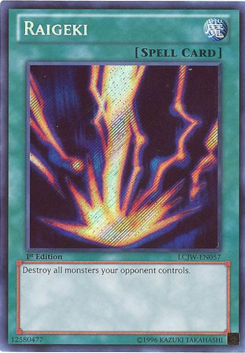 raigeki yugioh card Raigeki (Alt. Art) From the Legend of Blue Eyes White Dragon set Yu-Gi-Oh Card - LCJW-EN057 -