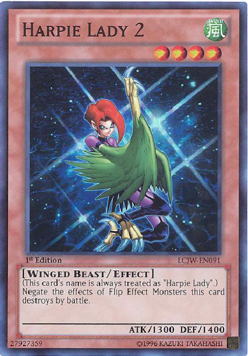 Yu-Gi-Oh Card - LCJW-EN091 - HARPIE LADY 2 (super rare holo) (Mint):  Sell2BBNovelties.com: Sell TY Beanie Babies, Action Figures, Barbies, Cards  & Toys selling online
