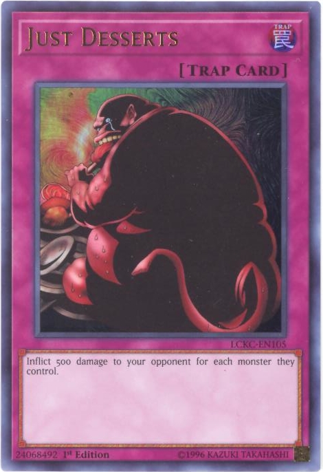 Yu-Gi-Oh Card - LCKC-EN105 - JUST DESSERTS (ultra rare holo) (Mint): Sell2BBNovelties.com: Sell TY Beanie Babies, Action Figures, Barbies, Cards & Toys selling online Yu-Gi-Oh Card - LCKC-EN105 - JUST DESSERTS (ultra rare holo) (Mint): Sell2BBNovelties.com: Sell TY Beanie Babies, Action Figures, Barbies, Cards & Toys selling online