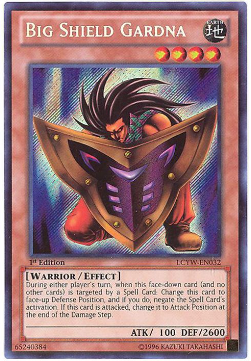 Yu-Gi-Oh Card - LCYW-EN032 - BIG SHIELD GARDNA (secret rare holo) (Mint):  Sell2BBNovelties.com: Sell TY Beanie Babies, Action Figures, Barbies, Cards  & Toys selling online