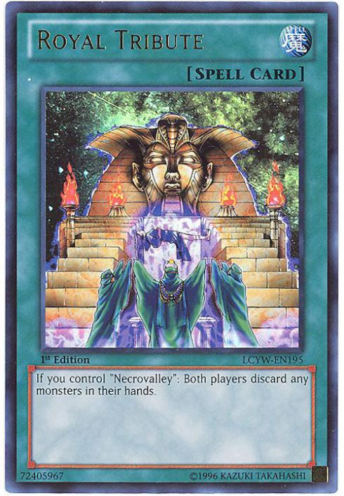 Yu-Gi-Oh Card - LCYW-EN195 - ROYAL TRIBUTE (ultra rare holo) (Mint)