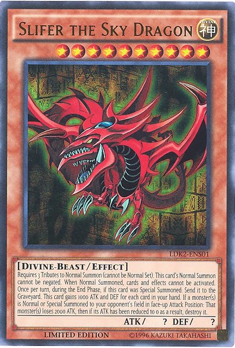 Yu-Gi-Oh Card - LDK2-ENS01 - SLIFER THE SKY DRAGON (ultra rare holo)  (Mint): Sell2BBNovelties.com: Sell TY Beanie Babies, Action Figures,  Barbies, Cards & Toys selling online