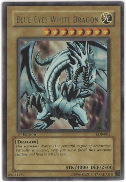 Yu-Gi-Oh Card - LOB-001 - BLUE EYES WHITE DRAGON (ultra rare holo) *1st Edition*: Sell2BBNovelties.com: Sell TY Beanie Babies, Action Figures, Barbies, Cards & Toys selling online Yu-Gi-Oh Card - LOB-001 - BLUE EYES WHITE DRAGON (ultra rare holo) *1st Edition*: Sell2BBNovelties.com: Sell TY Beanie Babies, Action Figures, Barbies, Cards & Toys selling online