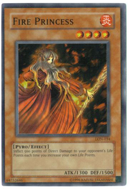 Yu-Gi-Oh Card - LON-034 - FIRE PRINCESS (super rare holo) (Mint): Sell2BBNovelties.com: Sell TY Beanie Babies, Action Figures, Barbies, Cards & Toys selling online Yu-Gi-Oh Card - LON-034 - FIRE PRINCESS (super rare holo) (Mint): Sell2BBNovelties.com: Sell TY Beanie Babies, Action Figures, Barbies, Cards & Toys selling online