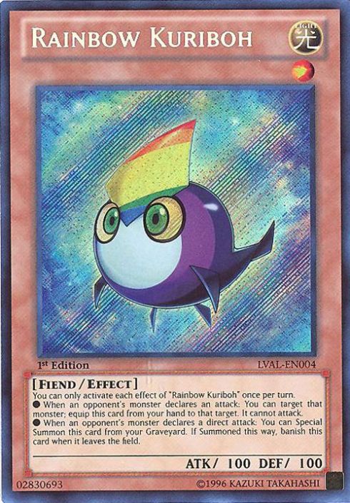 Yu-Gi-Oh Card - LVAL-EN004 - RAINBOW KURIBOH (secret rare holo) (Mint): Sell2BBNovelties.com: Sell TY Beanie Babies, Action Figures, Barbies, Cards & Toys selling online Yu-Gi-Oh Card - LVAL-EN004 - RAINBOW KURIBOH (secret rare holo) (Mint): Sell2BBNovelties.com: Sell TY Beanie Babies, Action Figures, Barbies, Cards & Toys selling online