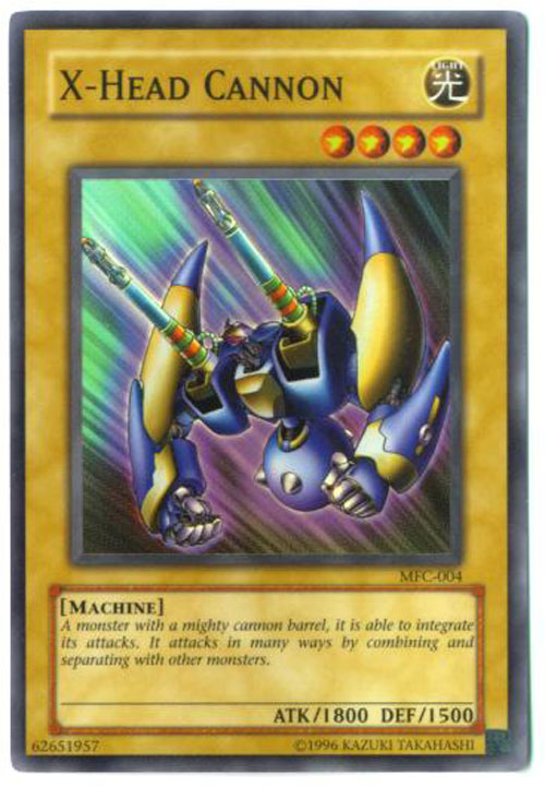 YuGiOh Card MFC004 X HEAD CANNON (super rare holo) (Mint