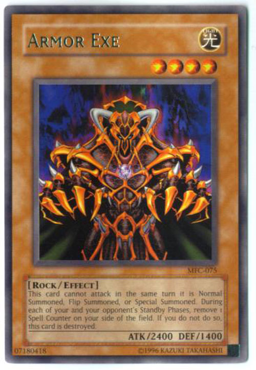 YuGiOh Card MFC075 ARMOR EXE (rare) (Mint)