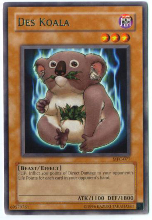 YuGiOh Card MFC077 DES KOALA (rare) (Mint)