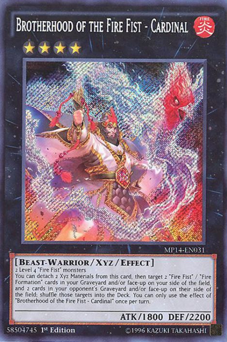yugioh fire fist cards Yu-Gi-Oh! - Brotherhood of The - Peacock - FIGA-EN017 - Secret Rare - 1st Edition with a different name from the cards in your GY Yu-Gi-Oh Card - MP14-EN031 -