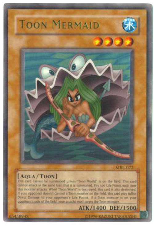 Yu-Gi-Oh Card - MRL-072 - TOON MERMAID (ultra rare holo) (Mint):  Sell2BBNovelties.com: Sell TY Beanie Babies, Action Figures, Barbies, Cards  & Toys selling online