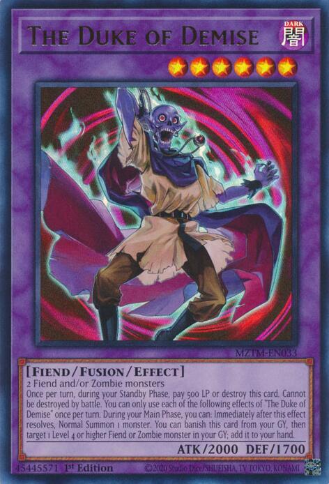 card of demise secret rare Yu-Gi-Oh! - LCKC-EN029 - - 1st Edition During the End Phase of this turn Demise, King of Armageddon (Super