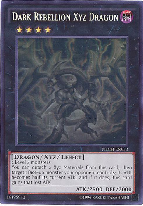 Yu-Gi-Oh Card - NECH-EN053 - DARK REBELLION XYZ DRAGON (ghost rare) (Mint):  Sell2BBNovelties.com: Sell TY Beanie Babies, Action Figures, Barbies, Cards  & Toys selling online