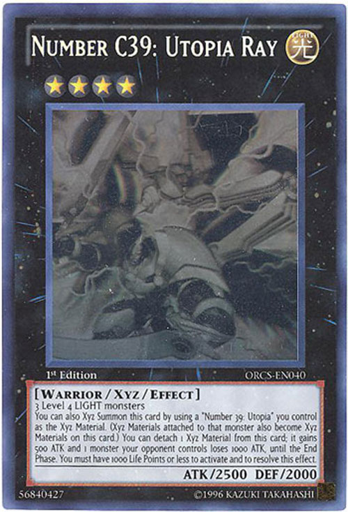 Yu-Gi-Oh Card - ORCS-EN040 - NUMBER C39: UTOPIA RAY (ghost rare holo)  (Mint): Sell2BBNovelties.com: Sell TY Beanie Babies, Action Figures,  Barbies, Cards & Toys selling online