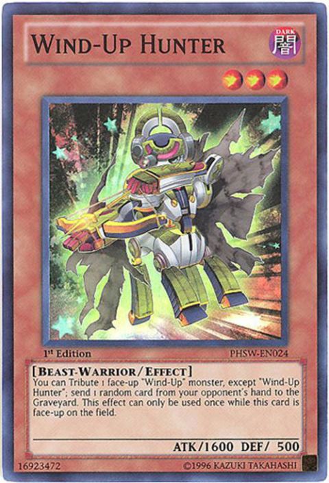 Yu-Gi-Oh Card - PHSW-EN024 - WIND-UP HUNTER (super rare holo) (Mint):  Sell2BBNovelties.com: Sell TY Beanie Babies, Action Figures, Barbies, Cards  & Toys selling online