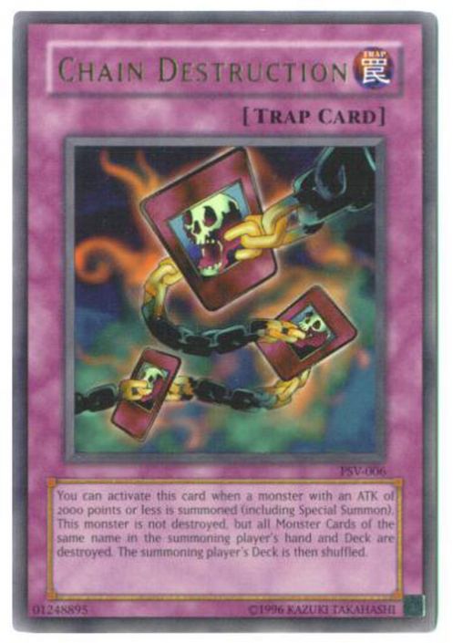 Yu-Gi-Oh Card - PSV-006 - CHAIN DESTRUCTION (ultra rare holo) (Mint):  Sell2BBNovelties.com: Sell TY Beanie Babies, Action Figures, Barbies, Cards  & Toys selling online