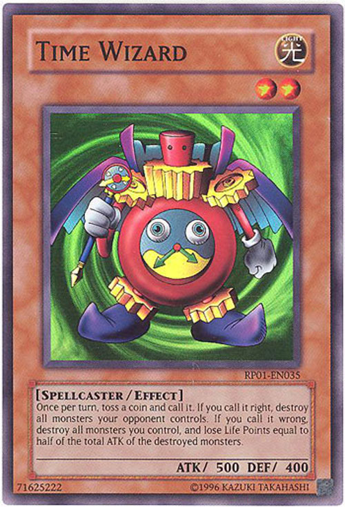 YuGiOh Card RP01EN035 TIME WIZARD (super rare holo) (Mint
