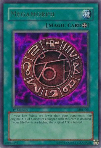 Yu-Gi-Oh Card - MRL-061 - MEGAMORPH (ultra rare holo) [1st Edition] (Mint)