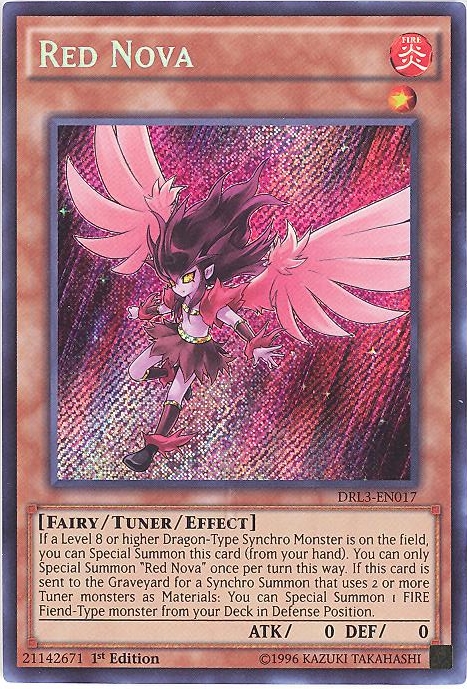red nova yugioh card Deckboosters : HSRD-EN024 1st Ed Dragon Rare trading and collectible card game (TCG/CCG) YuGiOh Trading Card Game Blazing