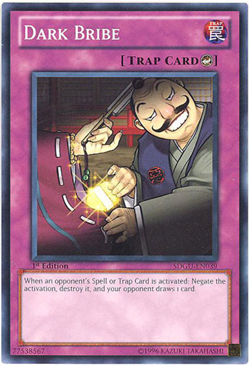 YuGiOh Card SDGUEN039 DARK BRIBE (Mint