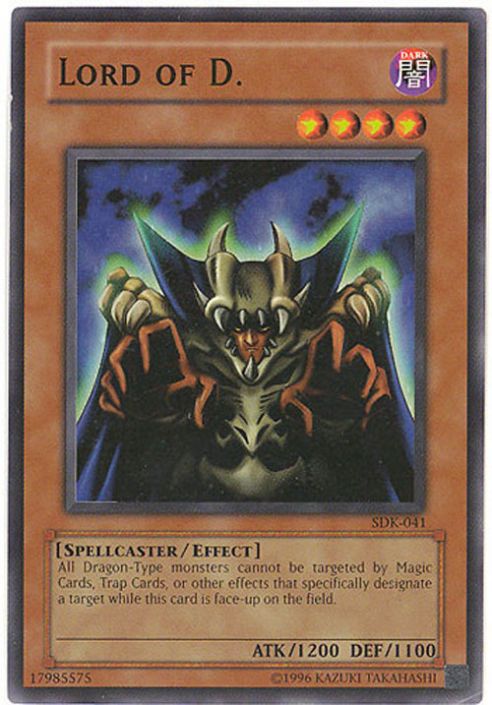 Yu-Gi-Oh Card - SDK-041- LORD OF D. (super rare holo) (Mint):  Sell2BBNovelties.com: Sell TY Beanie Babies, Action Figures, Barbies, Cards  & Toys selling online