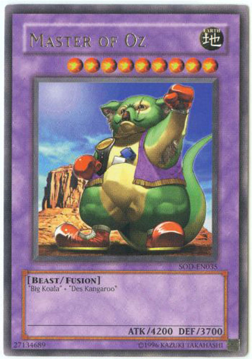 Yu-Gi-Oh Card - SOD-EN035 - MASTER OF OZ (rare) (Mint):  Sell2BBNovelties.com: Sell TY Beanie Babies, Action Figures, Barbies, Cards  & Toys selling online