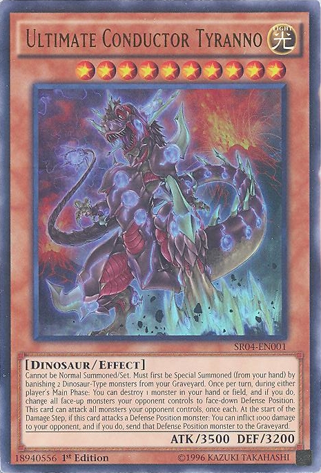 Yu-Gi-Oh Card - SR04-EN001 - ULTIMATE CONDUCTOR TYRANNO (ultra rare ...