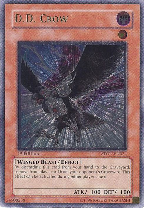 yugioh crow card Yu-Gi-Oh! D.D. Strike of Neos STON-EN024  you can switch this cards original ATK and DEF until the End Phase. Crow Hogan - ALL Signature