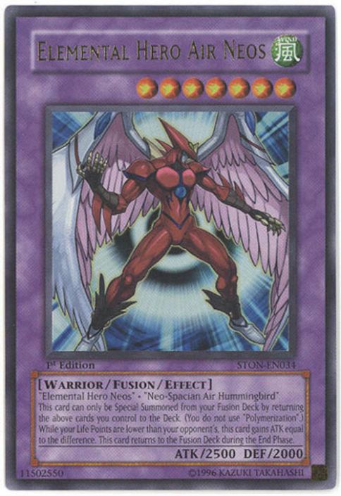Yu-Gi-Oh Card - STON-EN034 - ELEMENTAL HERO AIR NEOS (ultra rare holo)  (Mint): Sell2BBNovelties.com: Sell TY Beanie Babies, Action Figures,  Barbies, Cards & Toys selling online