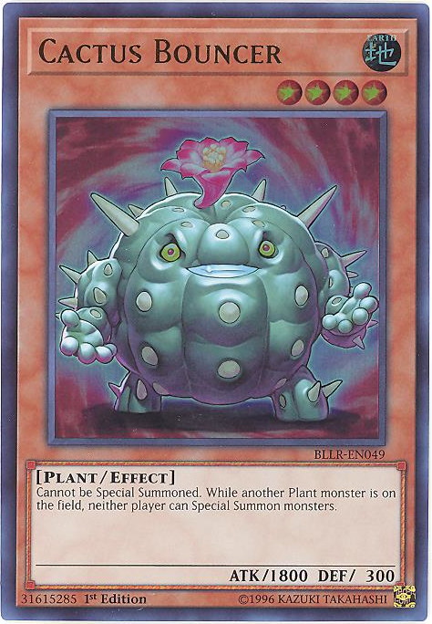 Yu-Gi-Oh Card - BLLR-EN049 - CACTUS BOUNCER (ultra rare holo) (Mint)