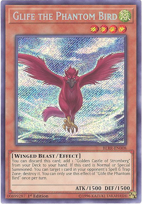 Yu-Gi-Oh Card - BLRR-EN008 - GLIFE THE PHANTOM BIRD (secret rare holo) (Mint): Sell2BBNovelties.com: Sell TY Beanie Babies, Action Figures, Barbies, Cards & Toys selling online Yu-Gi-Oh Card - BLRR-EN008 - GLIFE THE PHANTOM BIRD (secret rare holo) (Mint): Sell2BBNovelties.com: Sell TY Beanie Babies, Action Figures, Barbies, Cards & Toys selling online