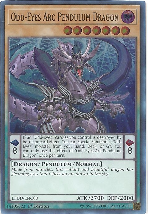 Yu Gi Oh Card Ledd Enc00 Odd Eyes Arc Pendulum Dragon Ultra Rare Holo Mint Sell2bbnovelties Com Sell Ty Beanie Babies Action Figures Barbies Cards Toys Selling Online