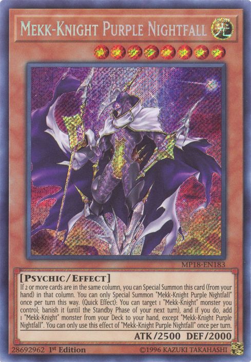 yugioh mekk knight cards Yu-Gi-Oh: Yu-Gi-Oh! Day Mekk-Knight Playmat Card Monster Games This is of the Super Rare rarity. Mekk-Knight of the Morning Star
