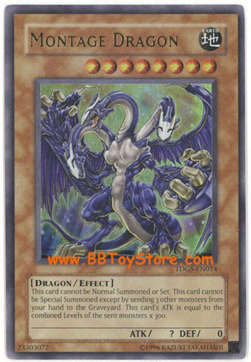 Yu-Gi-Oh Card - TDGS-EN014 - MONTAGE DRAGON (ultra rare holo) (Mint):  Sell2BBNovelties.com: Sell TY Beanie Babies, Action Figures, Barbies, Cards  & Toys selling online