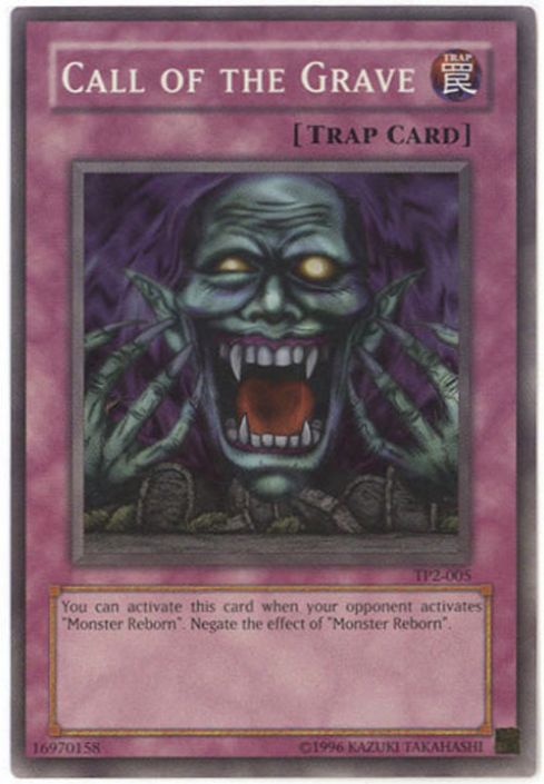 Yu-Gi-Oh Card - TP2-005 - CALL OF THE GRAVE (super rare holo) (Mint):  Sell2BBNovelties.com: Sell TY Beanie Babies, Action Figures, Barbies, Cards  & Toys selling online