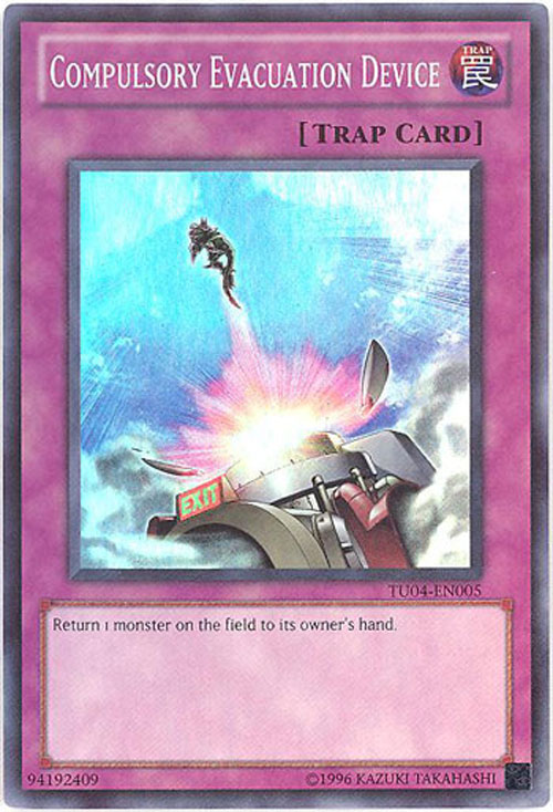 Yu-Gi-Oh Card - TU04-EN005 - COMPULSORY EVACUATION DEVICE (super rare ...