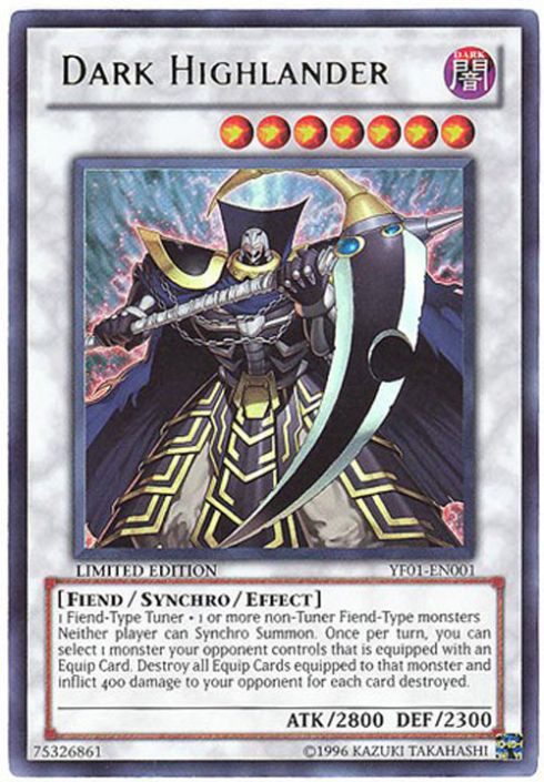 Yu-Gi-Oh Card - YF01-EN001 - DARK HIGHLANDER (ultra rare holo) (Mint):  Sell2BBNovelties.com: Sell TY Beanie Babies, Action Figures, Barbies, Cards  & Toys selling online