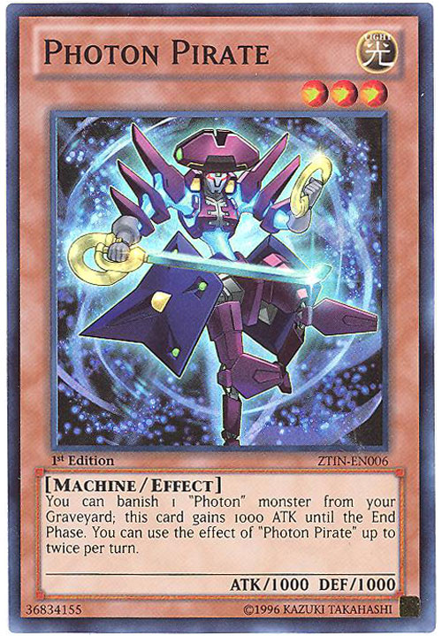 YuGiOh Card ZTINEN006 PHOTON PIRATE (super rare holo) (Mint